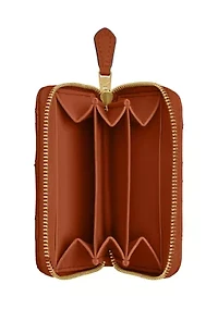 Small Zip Around Card Case with Pillow Quilting