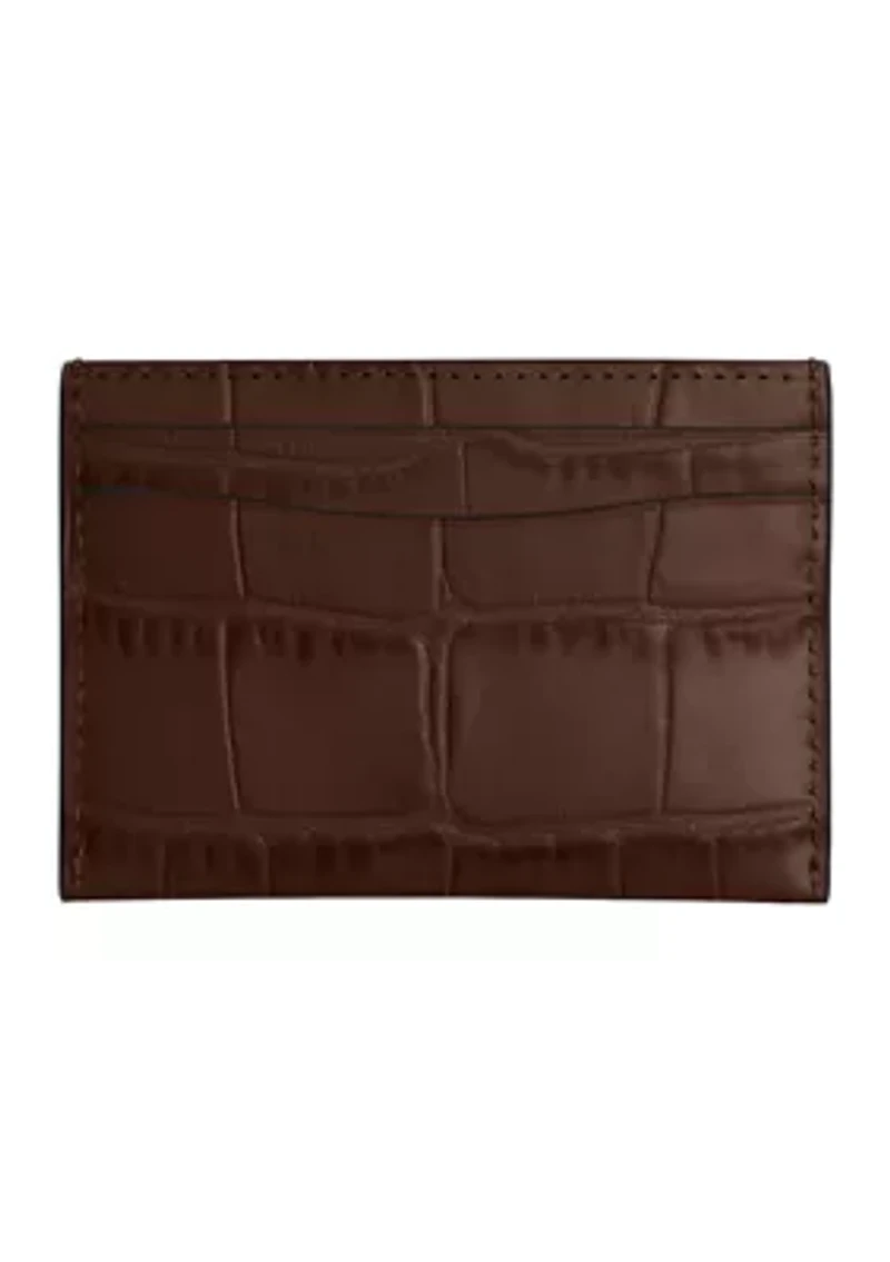 Embossed Crocodile Essential Card Case