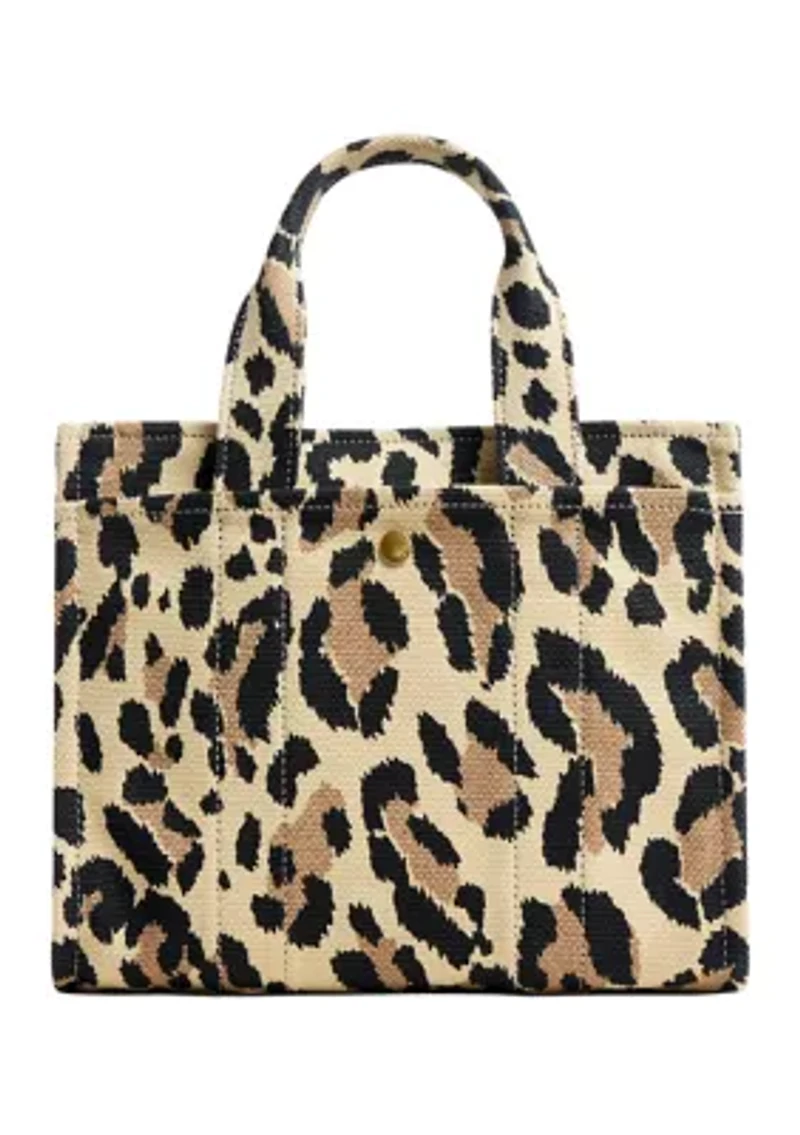 Cargo Tote 26 with Leopard Print
