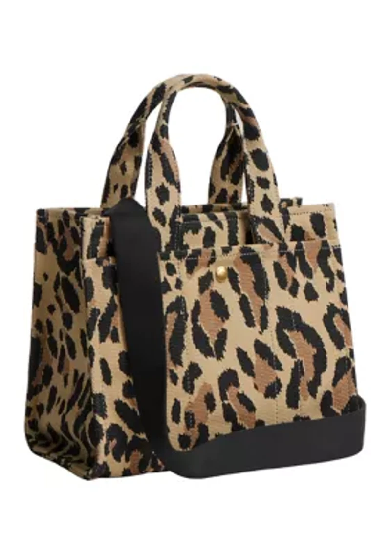 Cargo Tote 26 with Leopard Print