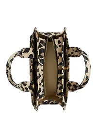 Cargo Tote 26 with Leopard Print