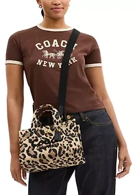 Cargo Tote 26 with Leopard Print