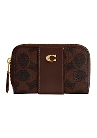 Essential Small Zip Around Card Case Signature Canvas