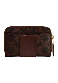 Essential Small Zip Around Card Case Signature Canvas