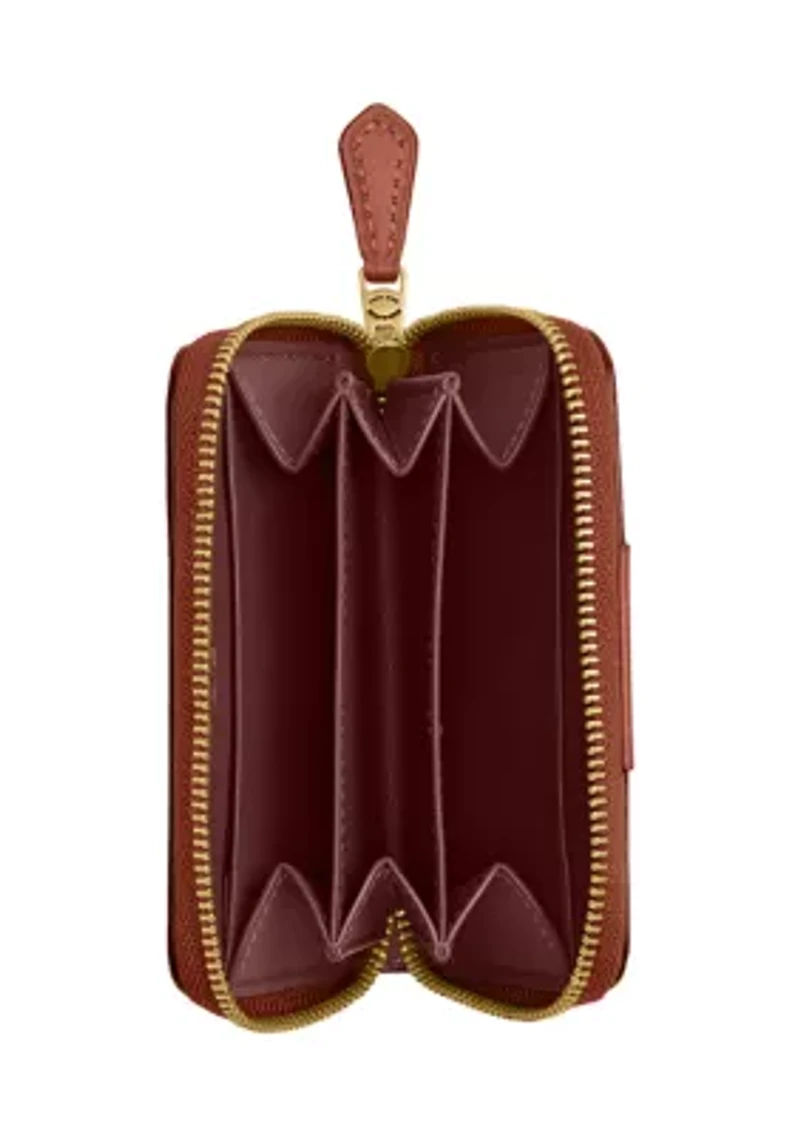Essential Small Zip Around Card Case Signature Canvas