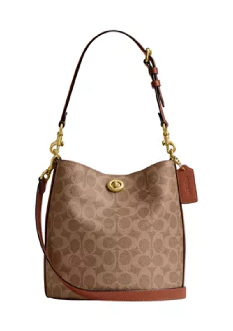 Willow Soft Bucket Bag 19 in Signature Canvas 
