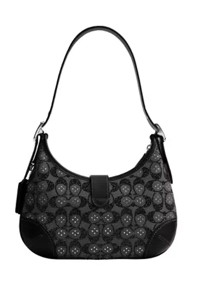 Hamptons Hobo Bag Crystal Signature Jacquard