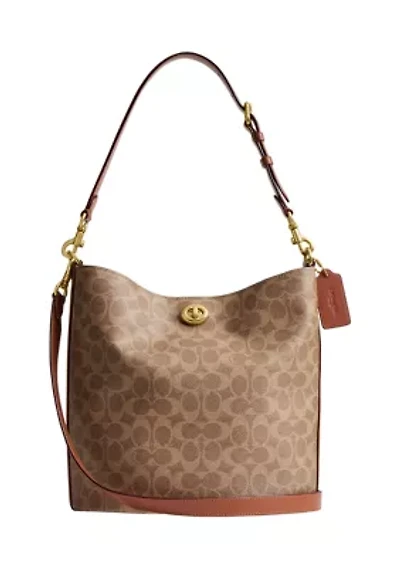 Willow Soft Bucket Bag Signature Canvas