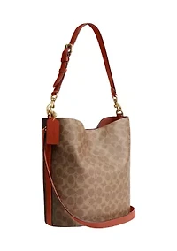 Willow Soft Bucket Bag Signature Canvas