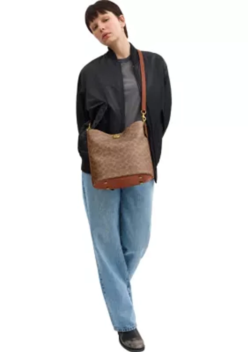 Willow Soft Bucket Bag Signature Canvas