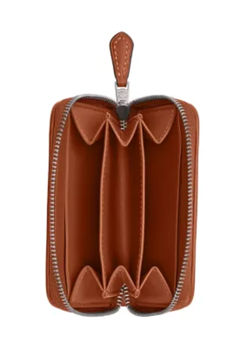 Essential Small Zip Around Card Case in Crystal Signature Jacquard