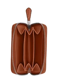 Essential Small Zip Around Card Case in Crystal Signature Jacquard
