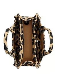 Leopard Printed Canvas Cargo 20 Tote Bag