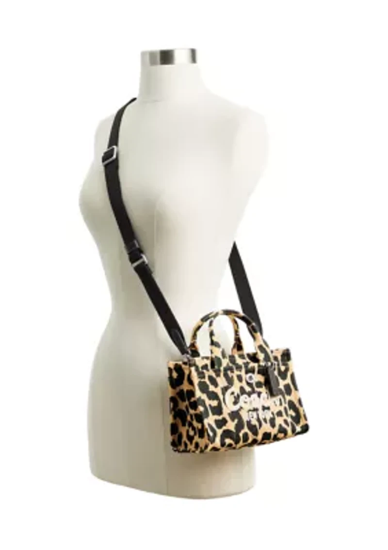 Leopard Printed Canvas Cargo 20 Tote Bag