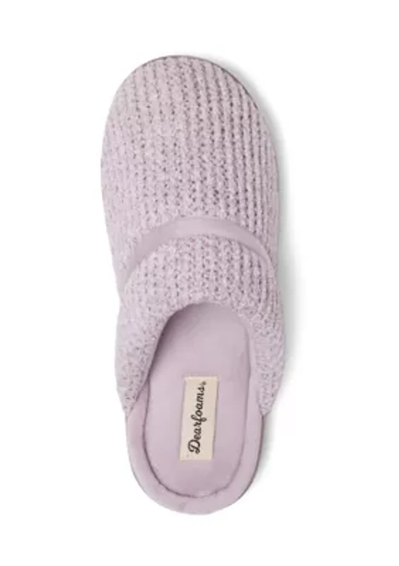 Serena Marled Chenille Scuff Slippers