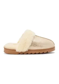 Helene Genuine Leather Seuede Scuff Slippers