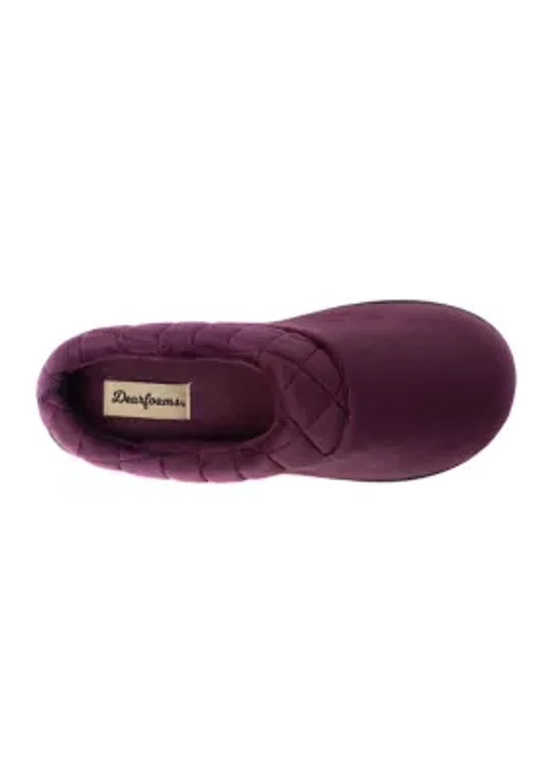 Women's Darcy Velour Clogs with Quilted Cuff