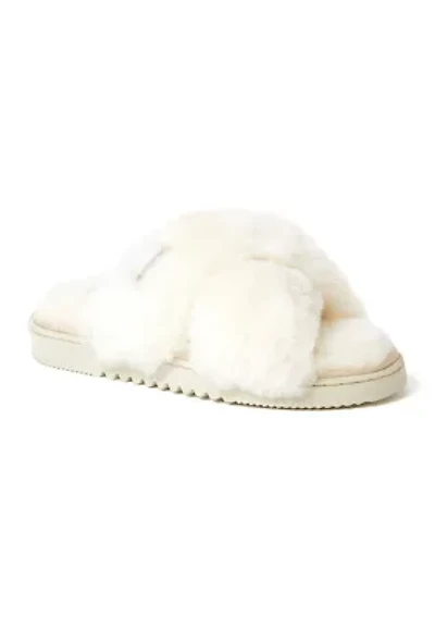 Women's Newcastle Genuine Shearling Cross Band Slide