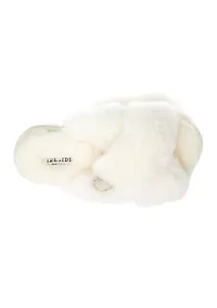 Women's Newcastle Genuine Shearling Cross Band Slide