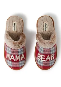 Women's Mama Bear Red Plaid Scuff
