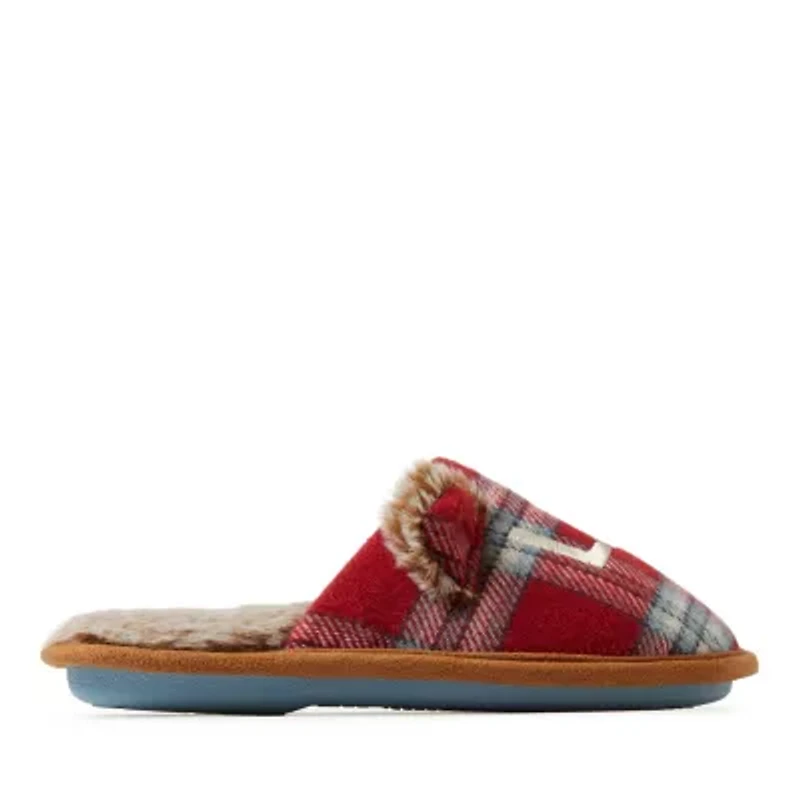 Lil Bear Red Plaid Scuff