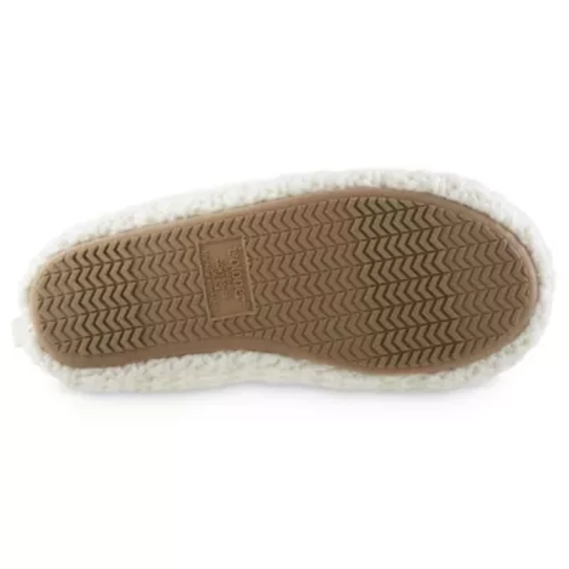 Isotoner Women's Memory Foam Chunky Knit Sutton Hoodback Slippers with ECO Comfort