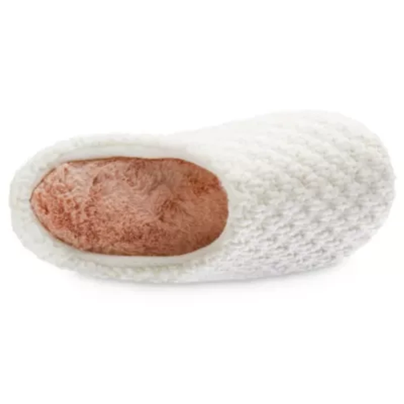 Isotoner Women's Memory Foam Chunky Knit Sutton Hoodback Slippers with ECO Comfort