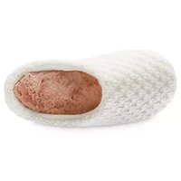 Isotoner Women's Memory Foam Chunky Knit Sutton Hoodback Slippers with ECO Comfort