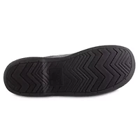 isotoner Men's Memory Foam Fleece Roman Hoodback ECO Comfort Slipper