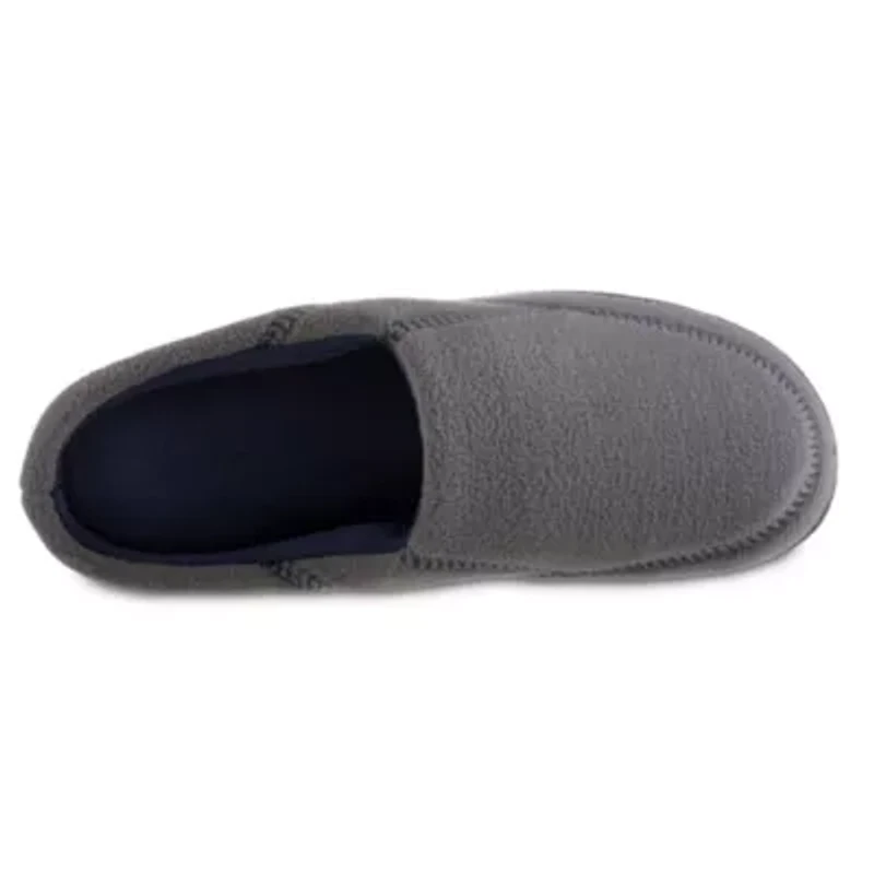 isotoner Men's Memory Foam Fleece Roman Hoodback ECO Comfort Slipper