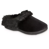 isotoner Women's Memory Foam Velour Valerie ECO Comfort Hoodback Slippers