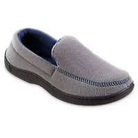 isotoner Men's Memory Foam Fleece Roman Moccasin ECO Comfort Slipper