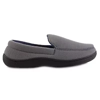 isotoner Men's Memory Foam Fleece Roman Moccasin ECO Comfort Slipper