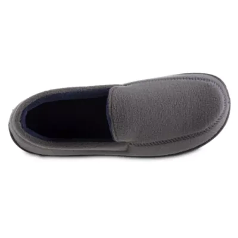 isotoner Men's Memory Foam Fleece Roman Moccasin ECO Comfort Slipper