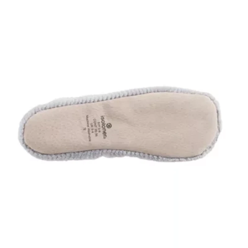 isotoner Women's Chervon Microterry ballerina with Suede Sole