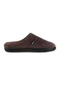 isotoner Men's Preston Heather Knit hoodback Slippers
