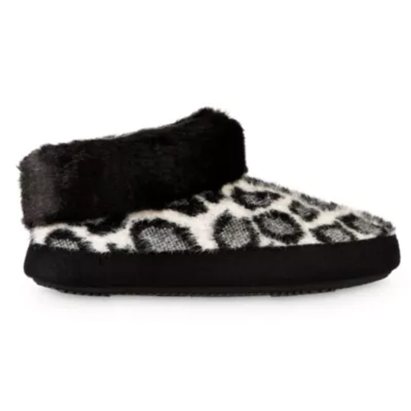 isotoner Women's Memory Foam Cheetah ECO Comfort Boot Slippers