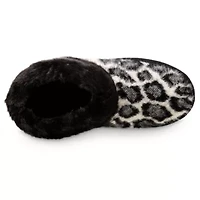 isotoner Women's Memory Foam Cheetah ECO Comfort Boot Slippers