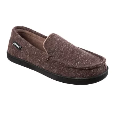 isotoner Men's Preston Heather Knit Moccasin Slippers