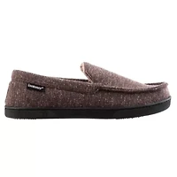isotoner Men's Preston Heather Knit Moccasin Slippers