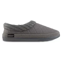 isotoner Men's Quilted Nylon Levon Low Boot Slippers