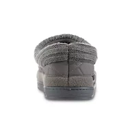 isotoner Men's Quilted Nylon Levon Low Boot Slippers