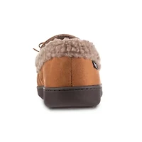 isotoner Men's Memory Foam Microsuede and Berber Moccasin Slippers