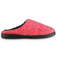 isotoner Men's Heathered Knit Hoodback Slippers