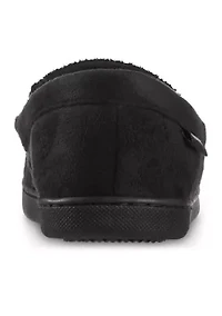 isotoner Men's Advanced Memory Foam Houndstooth Jasper Moccasin ECO Comfort Slippers