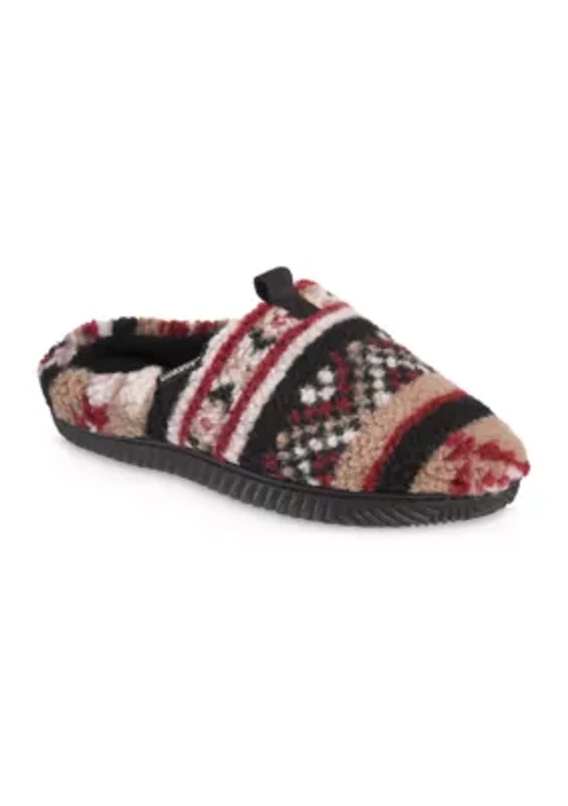 isotoner Men's Advanced Memory Foam Berber Greyson Hoodback ECO Comfort Slippers