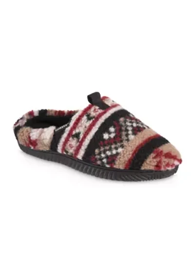 isotoner Men's Advanced Memory Foam Berber Greyson Hoodback ECO Comfort Slippers