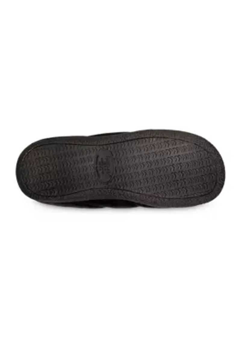 isotoner Men's Advanced Memory Foam Microsuede Puffer ECO Comfort Hoodback Slippers