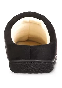 isotoner Men's Advanced Memory Foam Microsuede Puffer ECO Comfort Hoodback Slippers