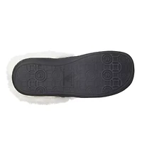 Women's Quilted Chevron Velour Louise Clog Slippers with Indoor/Outdoor Sole